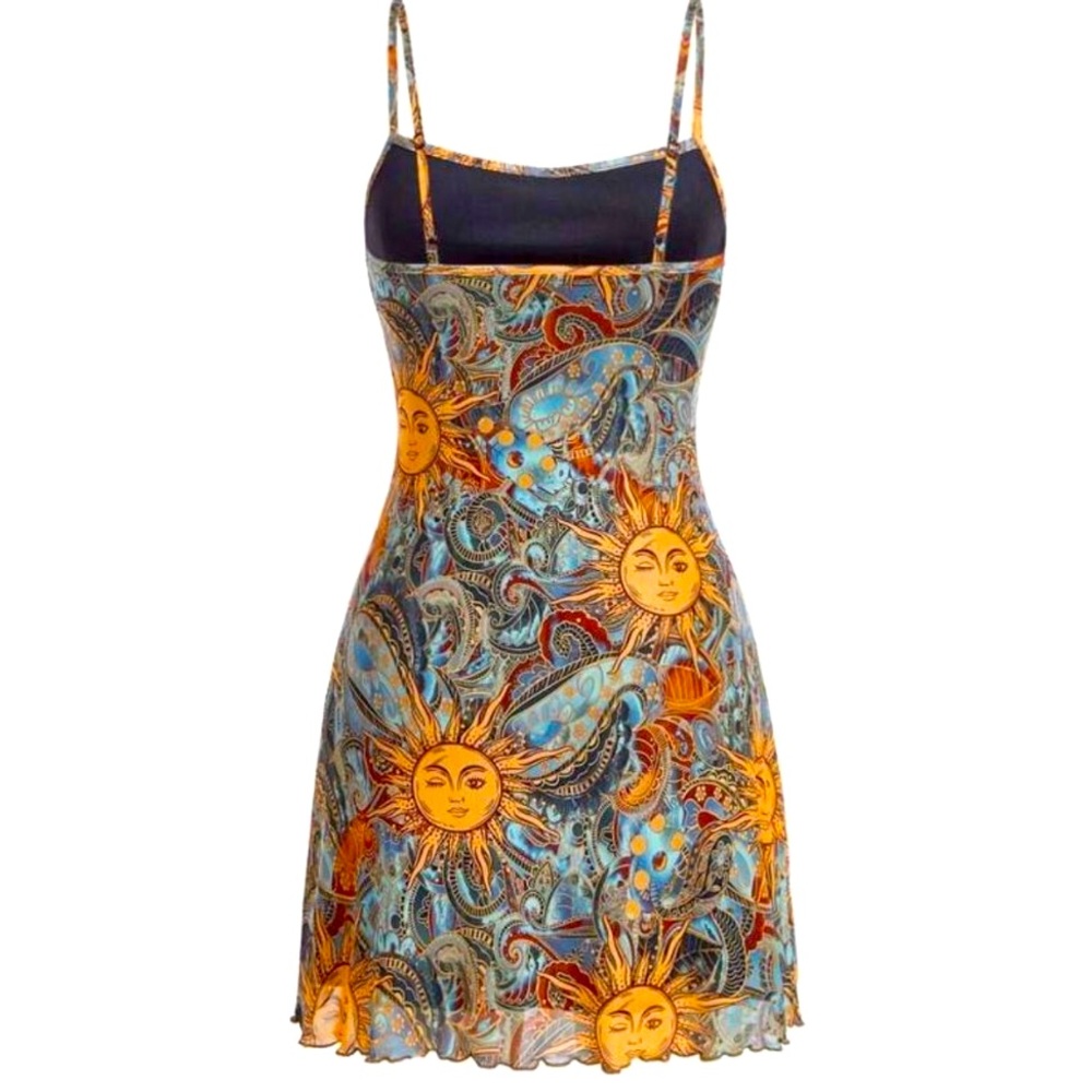 “Vibrant Vibes: Multi-Coloured Mini Sundress” - Picture 2 of 2